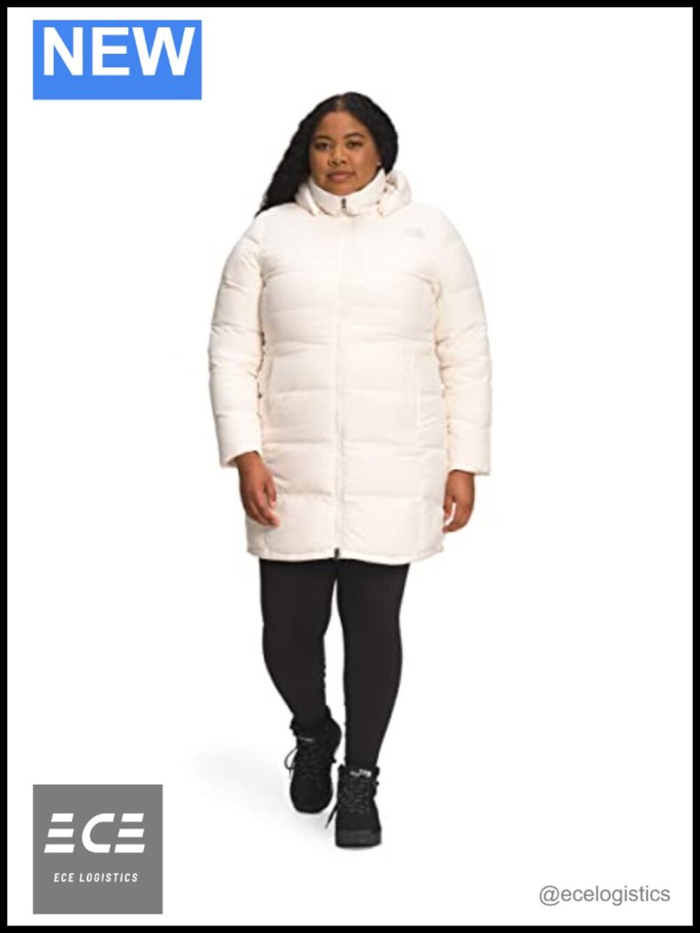 Quilted 500 Fill Goose Down Parka with Detachable Hood